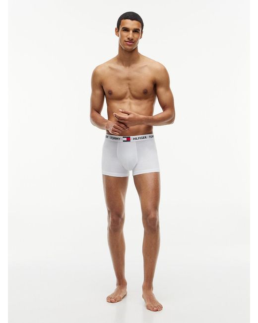 Tommy Hilfiger Blue 3-Pack Heritage Logo Waistband Trunks for men