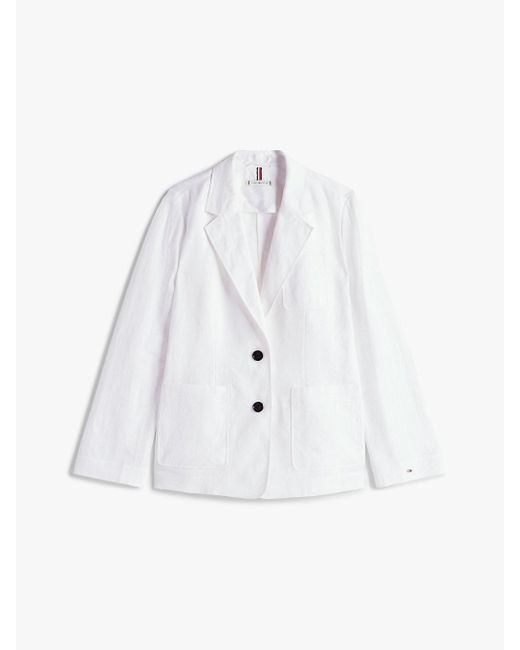 Blazer Regular Fit di Tommy Hilfiger in White