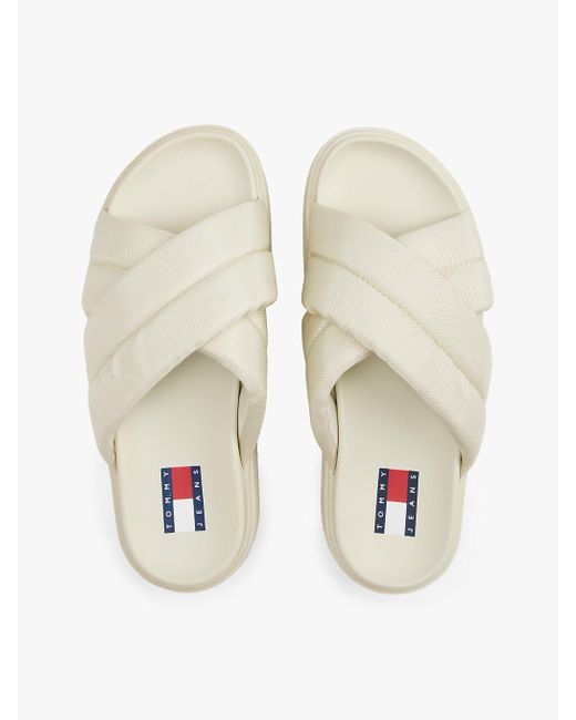 Claquettes Compensées À Brides Rembourrées Tommy Hilfiger en coloris Natural
