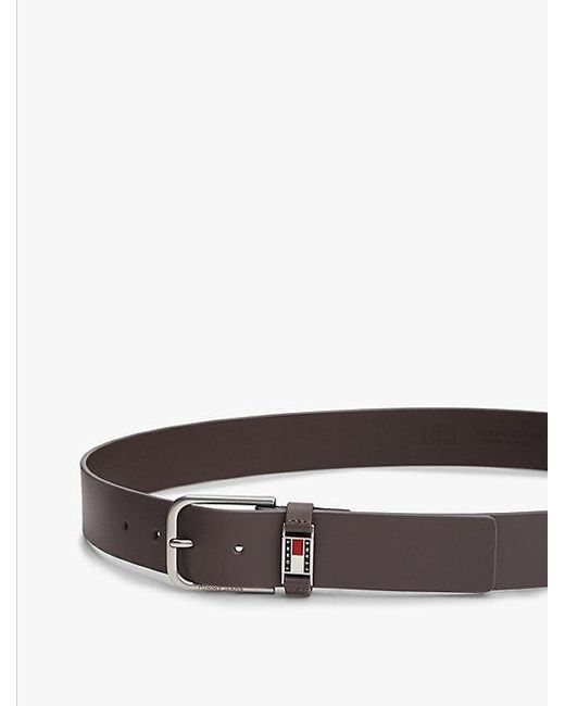 Tommy Hilfiger Ledergürtel TJM SCANTON quadratische Schnalle, Breite 4cm in Gray für Herren