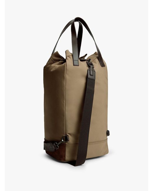 Tommy Hilfiger Brown Heritage Logo Patch Sling Bag for men