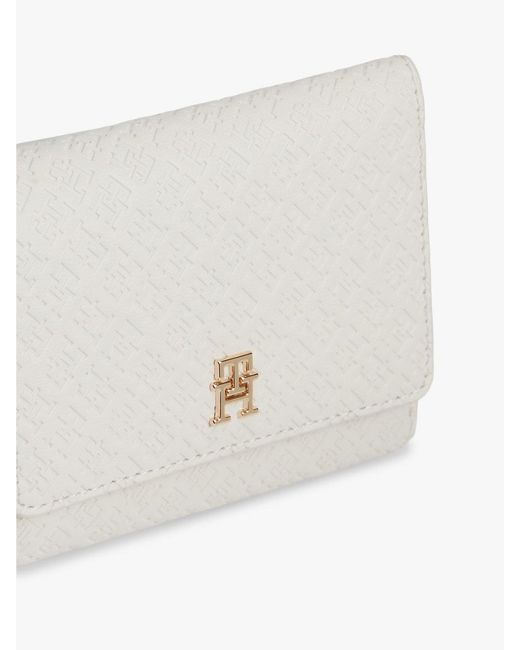 Tommy Hilfiger White Hilfiger Icon Debossed Trifold Wallet