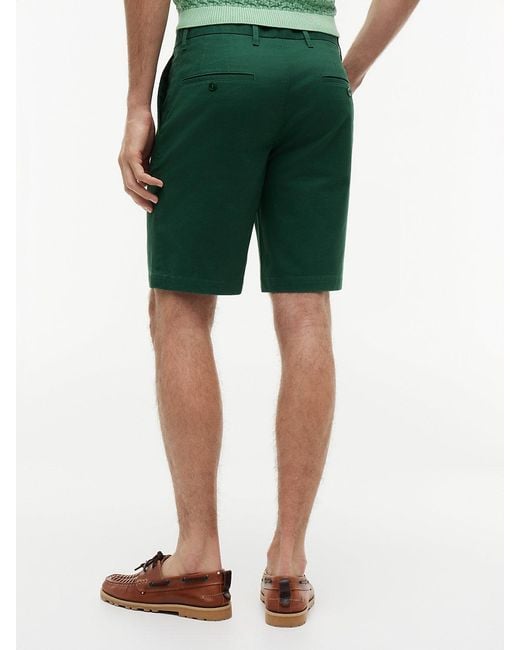 Tommy Hilfiger Green Denton Twill Straight Fit Chino Shorts for men