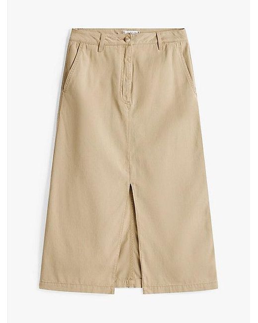 Tommy Hilfiger Midi-Chinorok in het Natural
