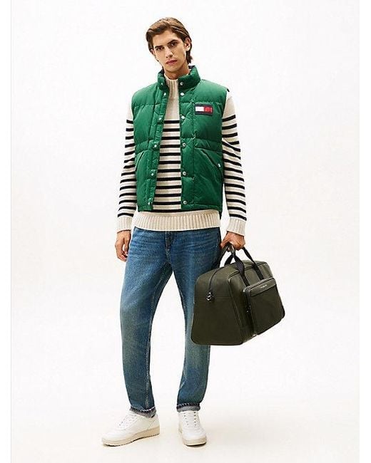 Tommy Hilfiger Waterafstotende Doorgestikte Donsbodywarmer in het Green voor heren