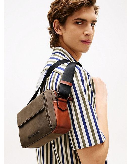 Tommy Hilfiger Casual Crossbody-Tasche Mit Metall-Logo in Brown für Herren