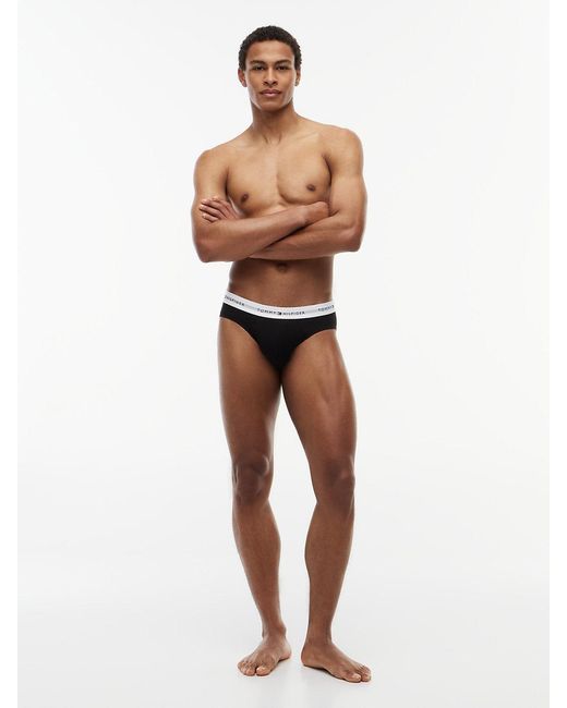 Tommy Hilfiger Black 5-Pack Signature Repeat Logo Briefs for men