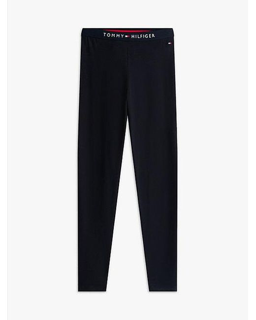 Tommy Hilfiger Lange Legging Met Logotailleband in het White