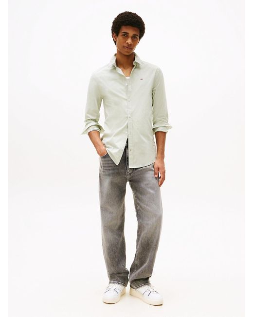 Chemise Ajustée En Popeline Tommy Hilfiger pour homme en coloris White