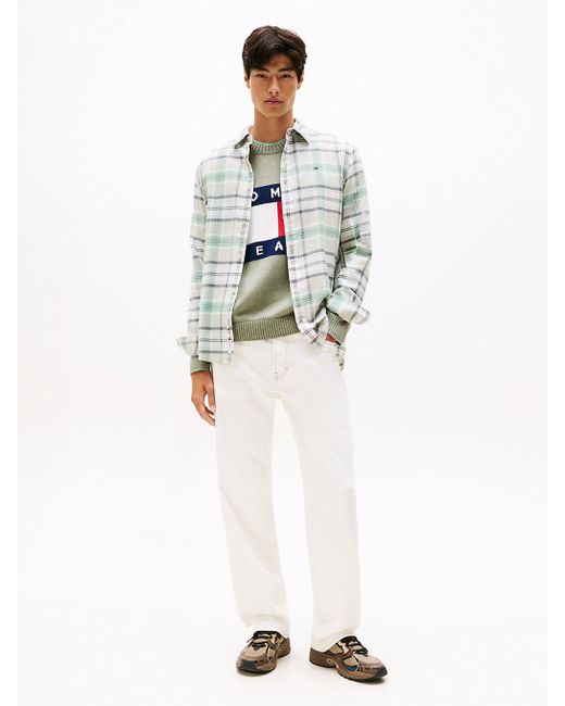 Chemise En Flanelle Coupe Standard À Carreaux Tommy Hilfiger pour homme en coloris Gray
