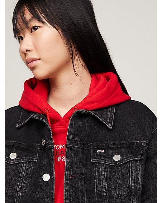 Tommy Hilfiger Red Mom Classic Fit Jeansjacke