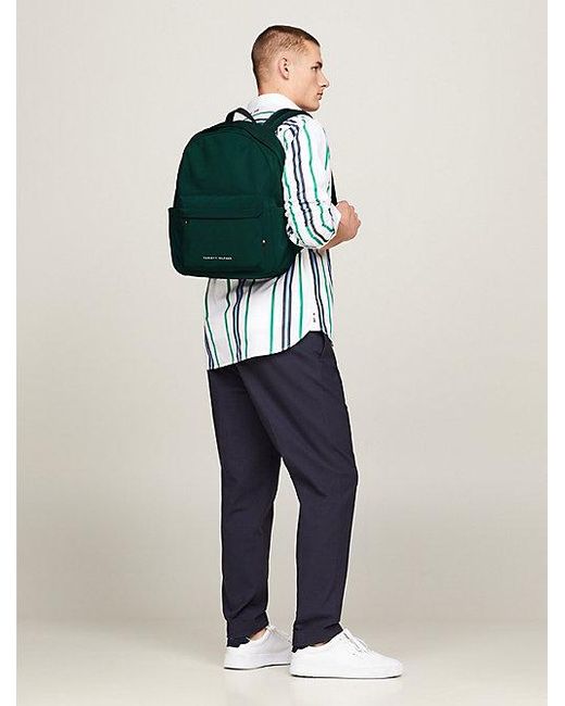 Tommy Hilfiger Kleiner, kuppelförmiger Rucksack mit Logo in Green für Herren
