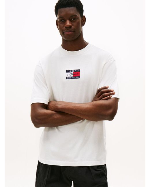 Tommy Hilfiger White The Apxgp Collection Flag Relaxed T-shirt for men