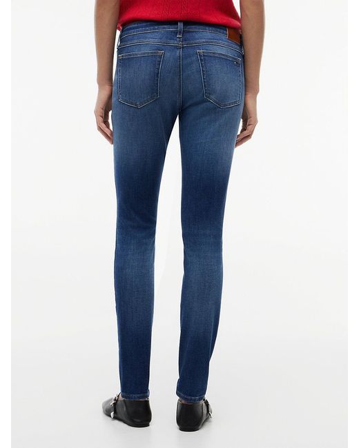 Tommy Hilfiger Red Faded Low Rise Skinny Jeans