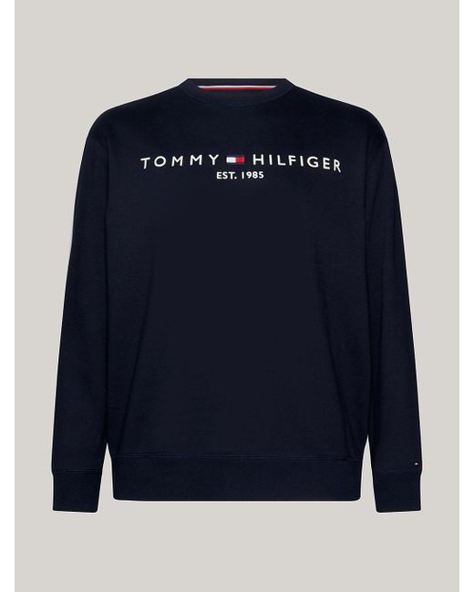 Tommy Hilfiger Blue Plus Logo Flex Fleece Regular Sweatshirt for men