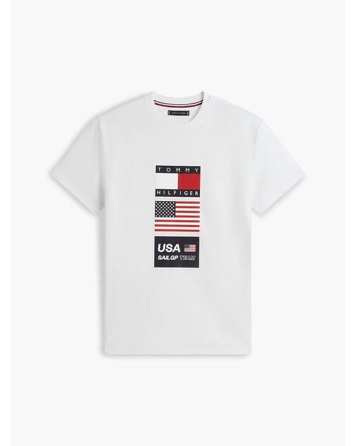 Tommy Hilfiger White Tommy X U.s. Sail Gp Team Logo T-shirt for men