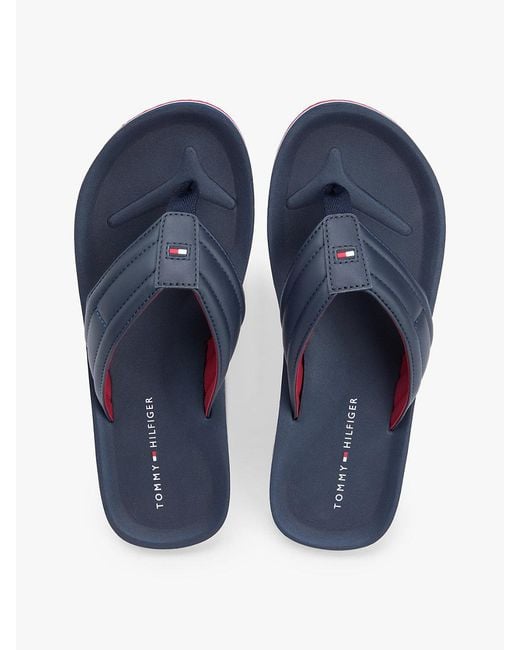 Tommy Hilfiger Blue Flag Padded Strap Flip-Flops for men