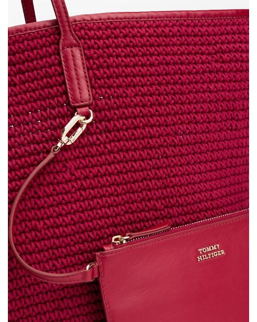 Borsa Da Spiaggia The Sofia Capsule di Tommy Hilfiger in Red