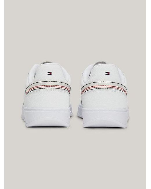 Tommy Hilfiger Heritage Sneaker Met Signature-streep in het White