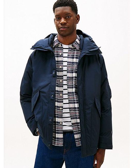 Parka Con Capucha Y Relleno De Plumón Tommy Hilfiger de hombre de color Blue