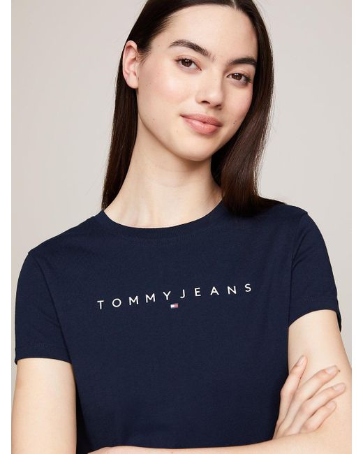 T-shirt ajusté à logo Tommy Hilfiger en coloris Blue