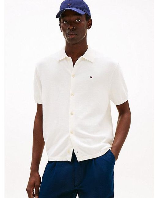 Tommy Hilfiger Regular Fit Overshirt Met Korte Mouwen in het White voor heren