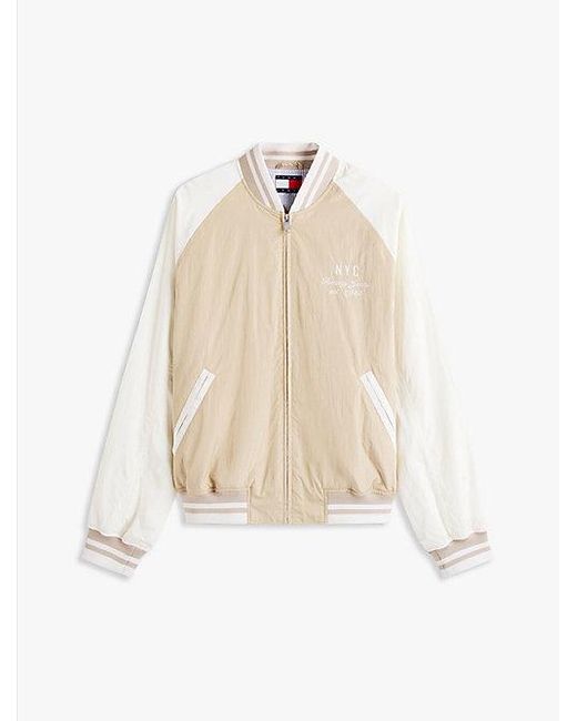 Tommy Hilfiger Lichtgewicht Waterafstotend Bomberjack in het Natural voor heren