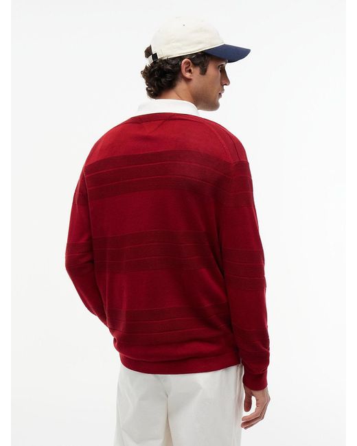 Tommy Hilfiger Red New York Label Relaxed Silk Blend Rugby Shirt for men