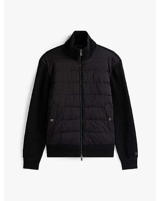Cazadora Smart Casual Con Mezcla De Texturas Tommy Hilfiger de hombre de color Black