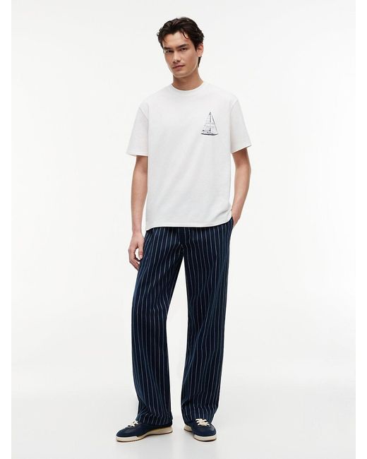 Tommy Hilfiger White Back Graphic Relaxed Jersey T-Shirt for men