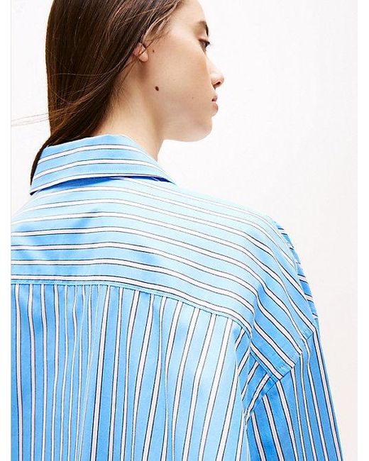 Minivestido Camisero Oversize Tommy Hilfiger de color Blue
