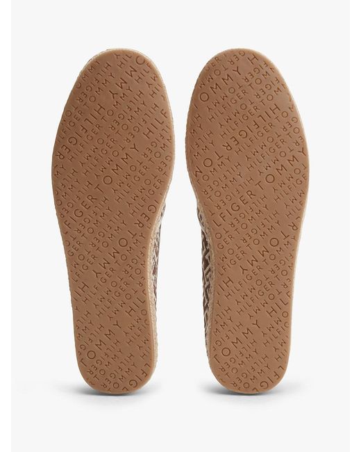 Tommy Hilfiger White Th Monogram Plaque Jacquard Espadrilles