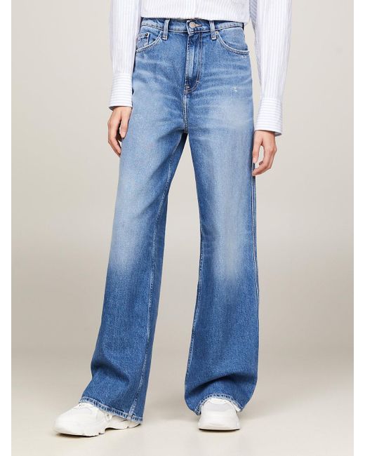 Tommy Hilfiger Blue Classics High Rise Wide Leg Jeans
