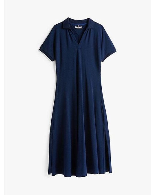 Vestido Midi Tipo Polo Tommy Hilfiger de color Blue