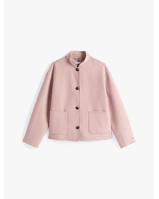 Tommy Hilfiger Jack Van Wolmix Met Baseball-Hals in het Pink