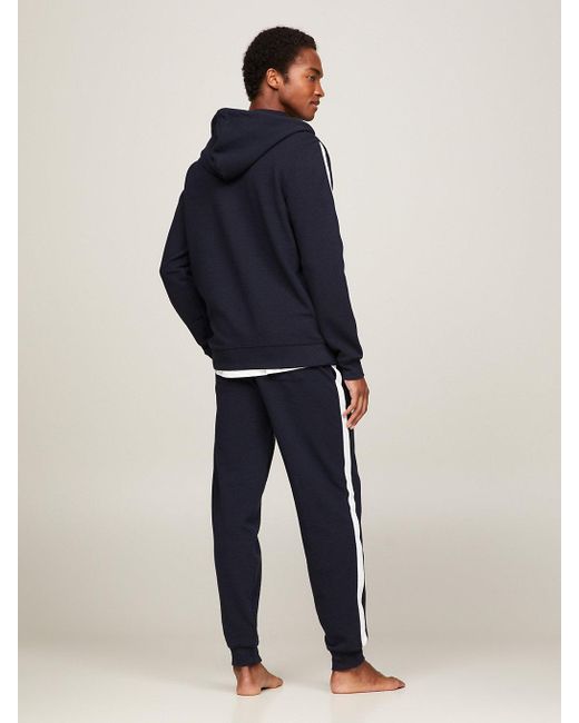 Tommy Hilfiger Blue Th Established Zip-thru Lounge Hoody for men