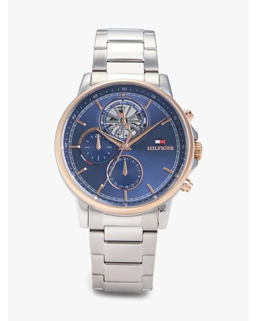 Orologio Cronografo Bicolore Con Quadrante Blu di Tommy Hilfiger in Blue da Uomo