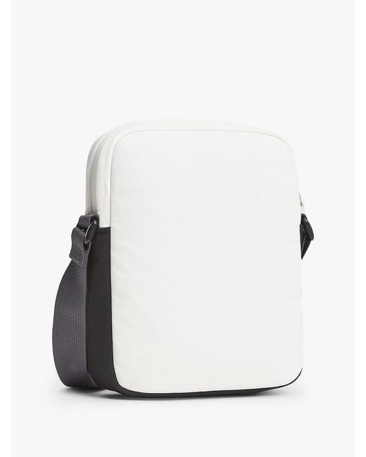 Tommy Hilfiger White Outdoor Mesh Pocket Crossbody Reporter Bag for men