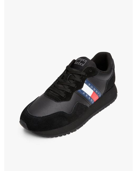 Baskets Crantées Multitextures Tommy Hilfiger pour homme en coloris Black
