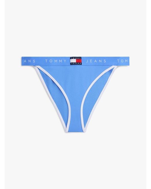 Tommy Hilfiger Blue Heritage Logo Cheeky Bikini Bottoms