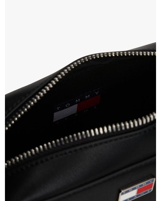 Tommy Hilfiger Black Essential Metal Logo Crossbody Camera Bag