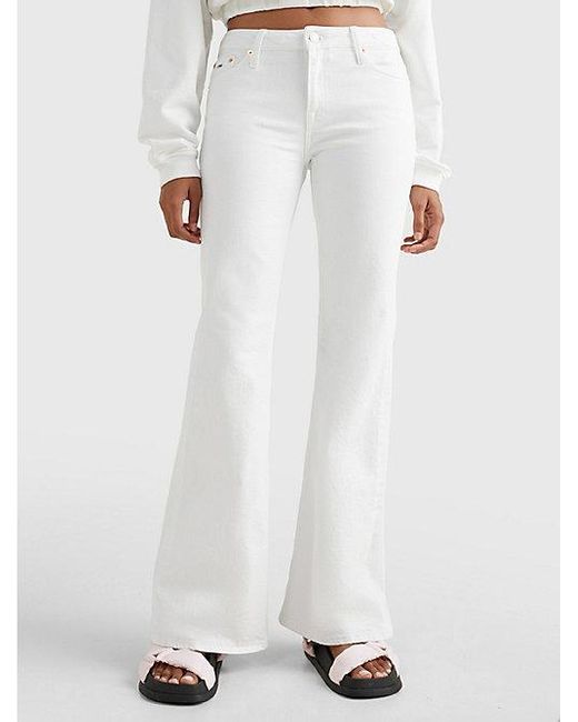 Tommy Hilfiger Sophie Low Rise Witte Flared Jeans in het Wit | Lyst NL