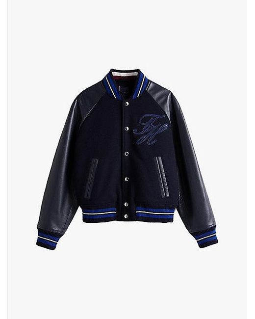 Tommy Hilfiger Varsity Jack Van Zuivere Scheerwol in het Blue voor heren
