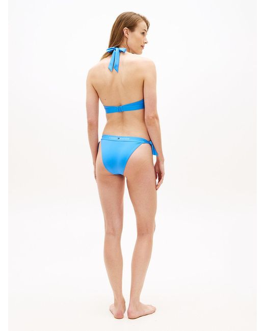 Tommy Hilfiger Blue Original Logo Halterneck Bikini Top
