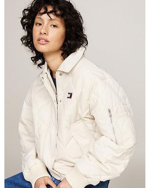 Cazadora Bomber Acolchada Que Repele El Agua Tommy Hilfiger de color White