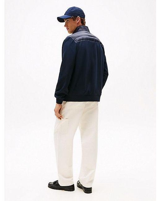 Tommy Hilfiger Quilted Sweatshirt Met Rits in het Blue voor heren
