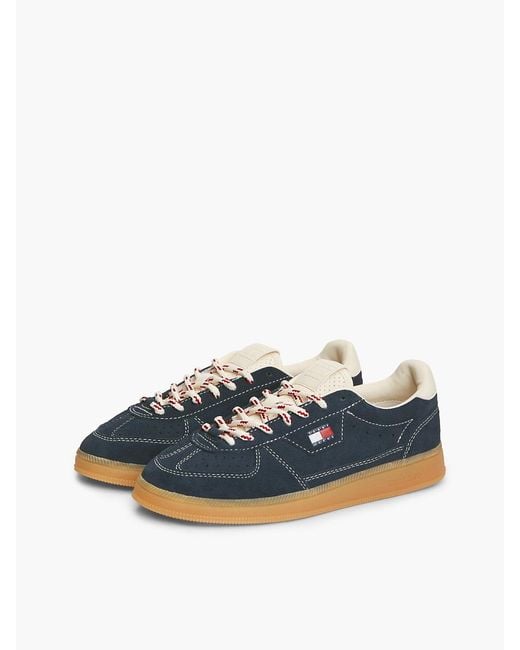 Tommy Hilfiger Blue The Greenwich Suede Cupsole Trainers