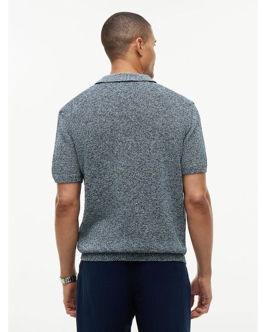 Tommy Hilfiger Blue New York Label Relaxed Fit Mouliné Polo Shirt for men