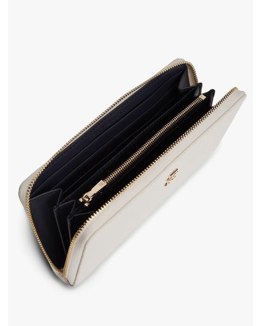 Tommy Hilfiger Natural Hilfiger Icon Debossed Zip-Around Wallet