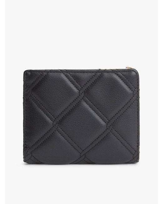 Tommy Hilfiger Black Quilted Th Monogram Bifold Wallet